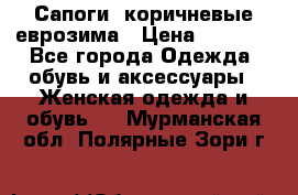 Сапоги ,коричневые еврозима › Цена ­ 1 000 - Все города Одежда, обувь и аксессуары » Женская одежда и обувь   . Мурманская обл.,Полярные Зори г.